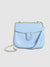 Horseshoe Buckle Sling Bag - Icy Blue