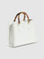 Bamboo Structured Handbag - White