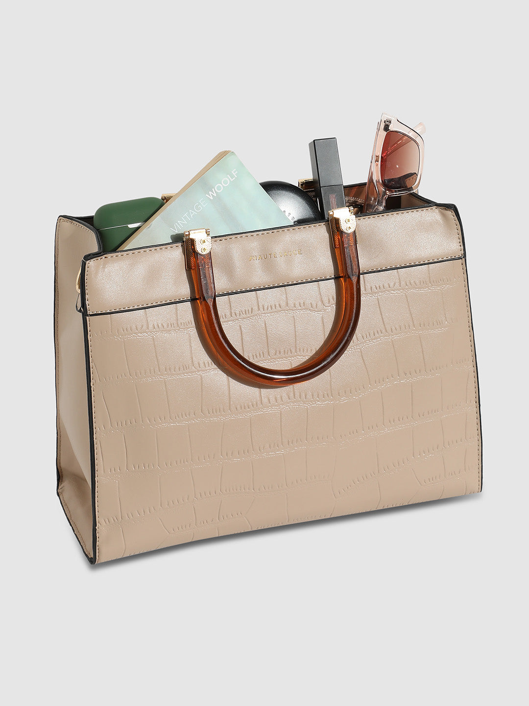 Everyday Croc Handbag - Beige