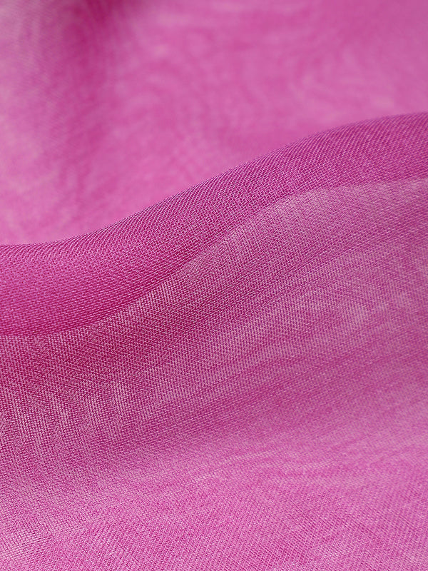 Women Color Blocked Pink And Purple Scarf