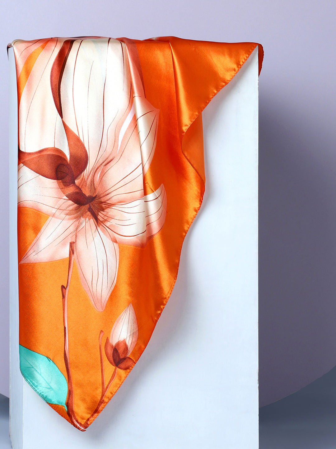 Printed Orange Head Scarf
