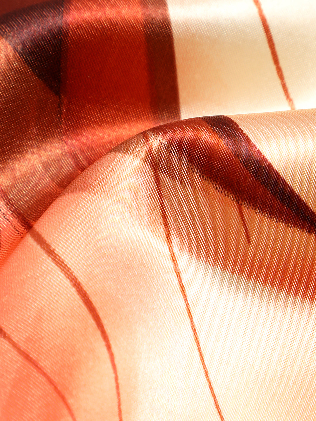 Women Printed Orange Head Scarf