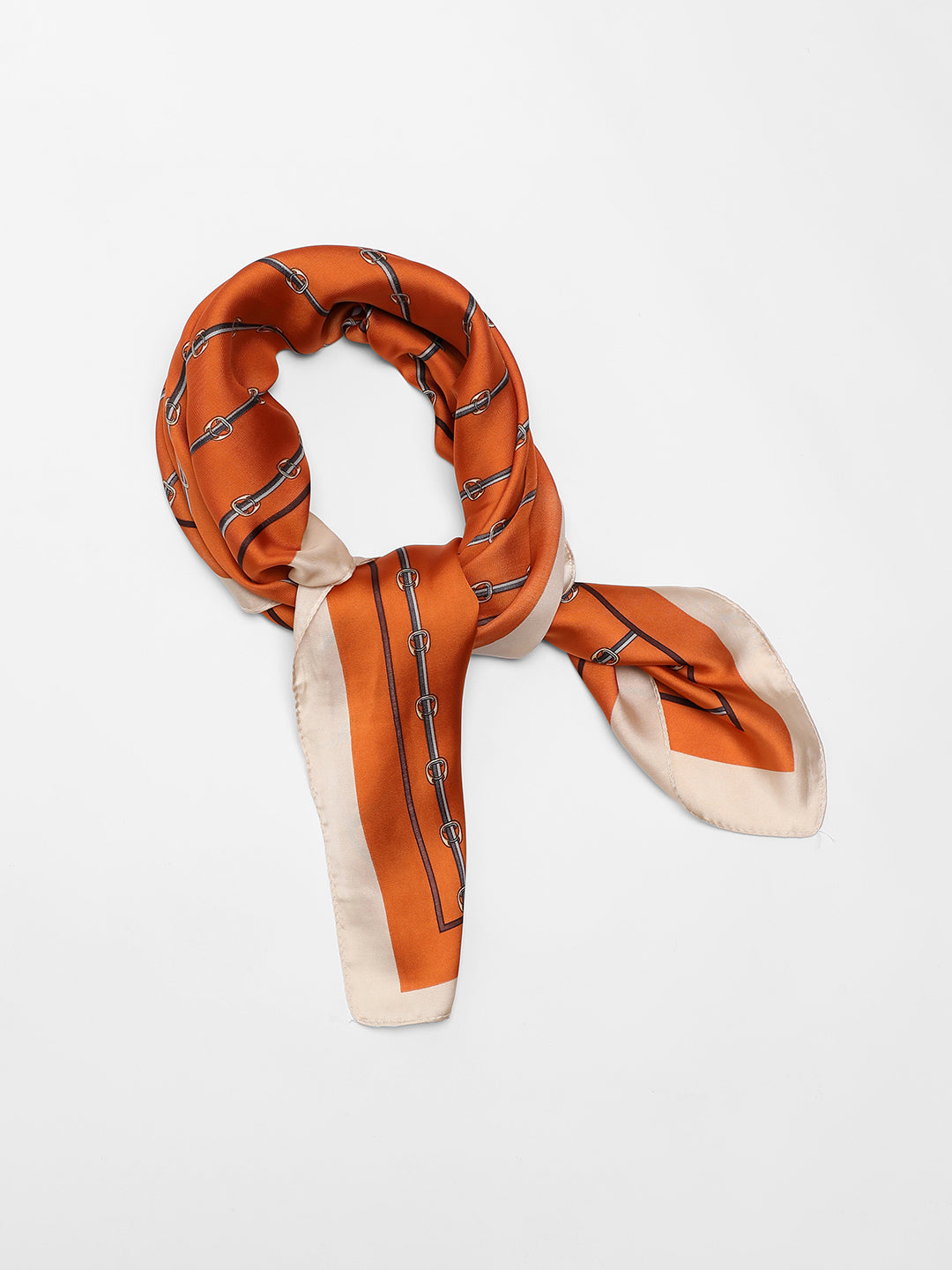 Stripped Orange Head Scarf