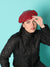 Women Solid Red Hat
