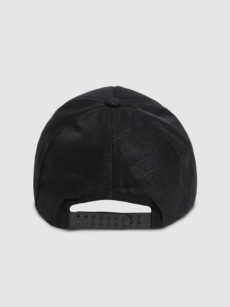 Sequin Contrast Baseball Cap - Black & Rose Gold