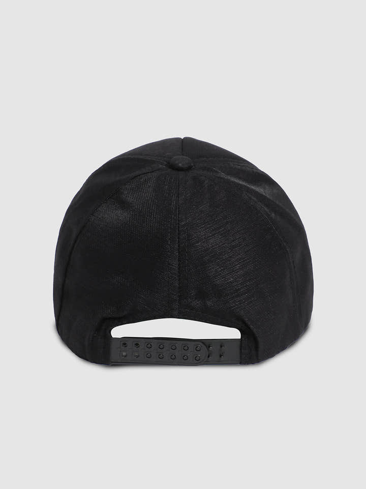 Sequin Contrast Baseball Cap - Black & Rose Gold