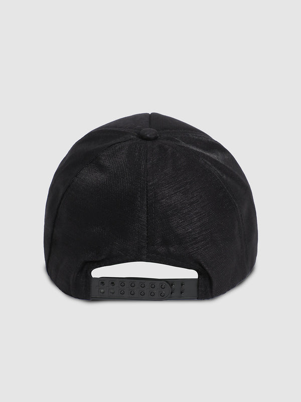 Sequin Contrast Baseball Cap - Black & Rose Gold