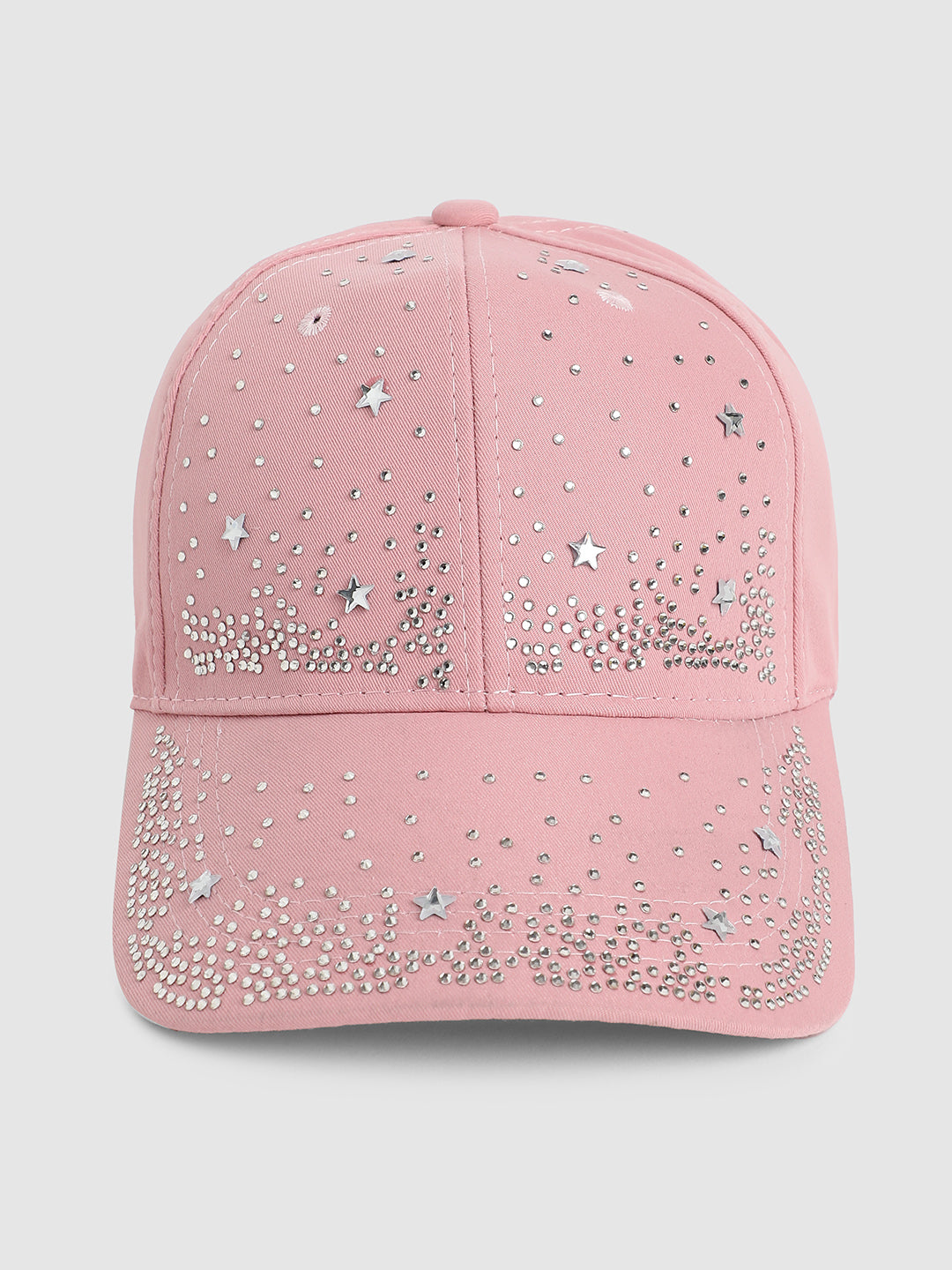 Rhinestone Galaxy Baseball Cap - Baby Pink