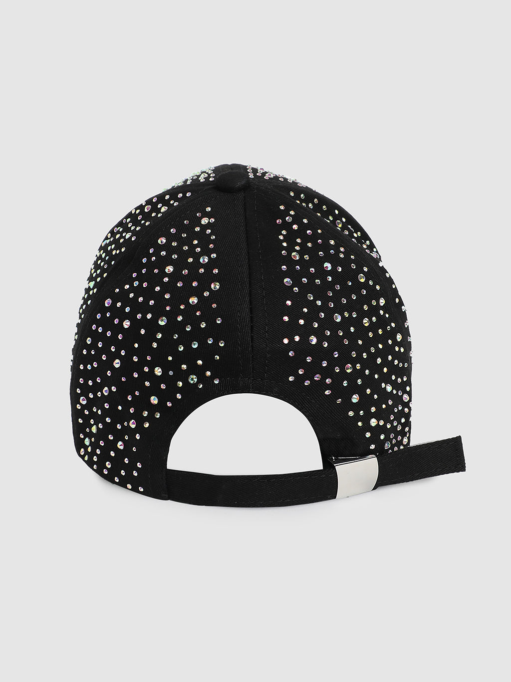 All Over Embellished Baseball Cap - Black