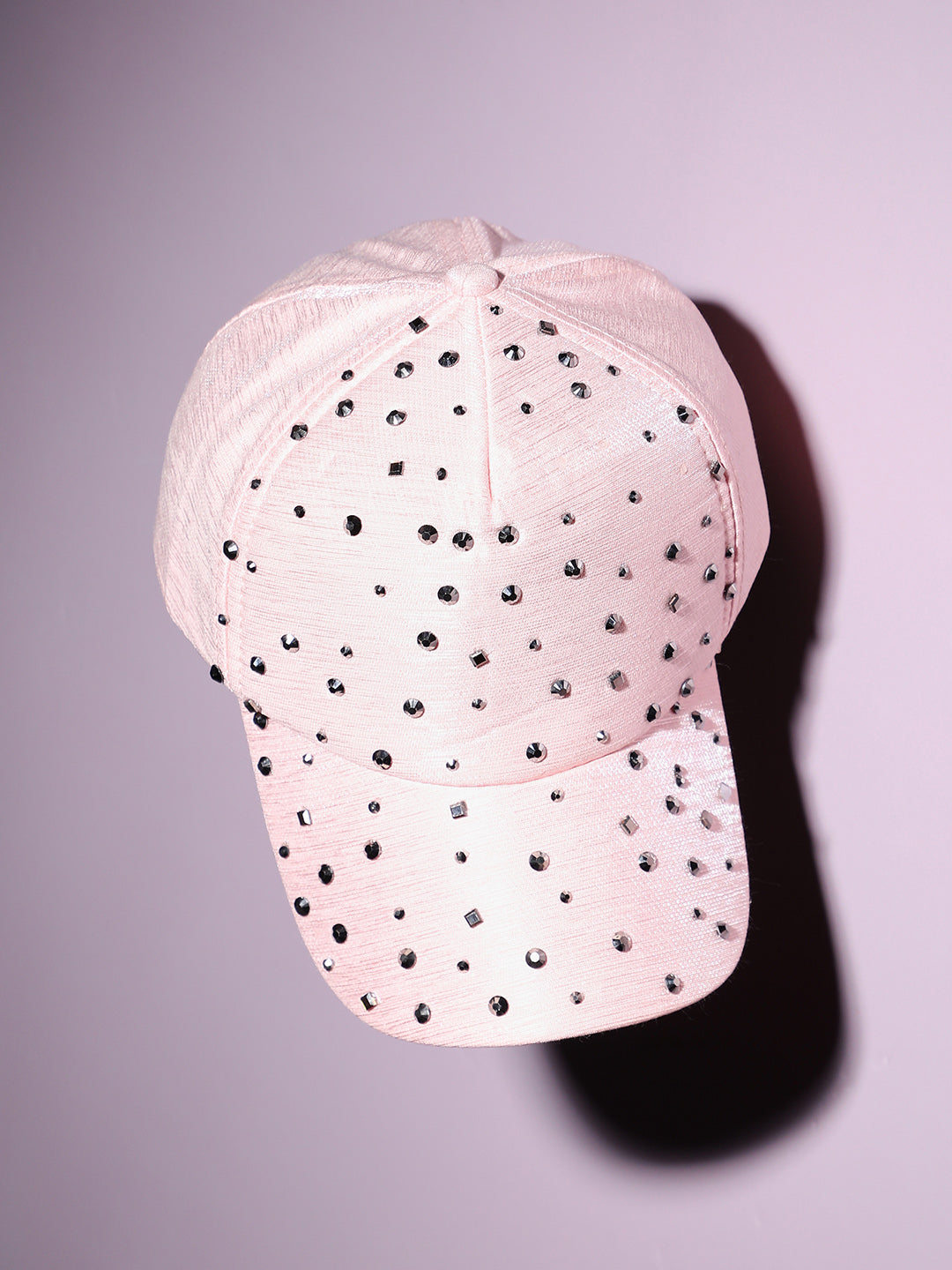 Maxi Studded Baseball Cap - Baby Pink