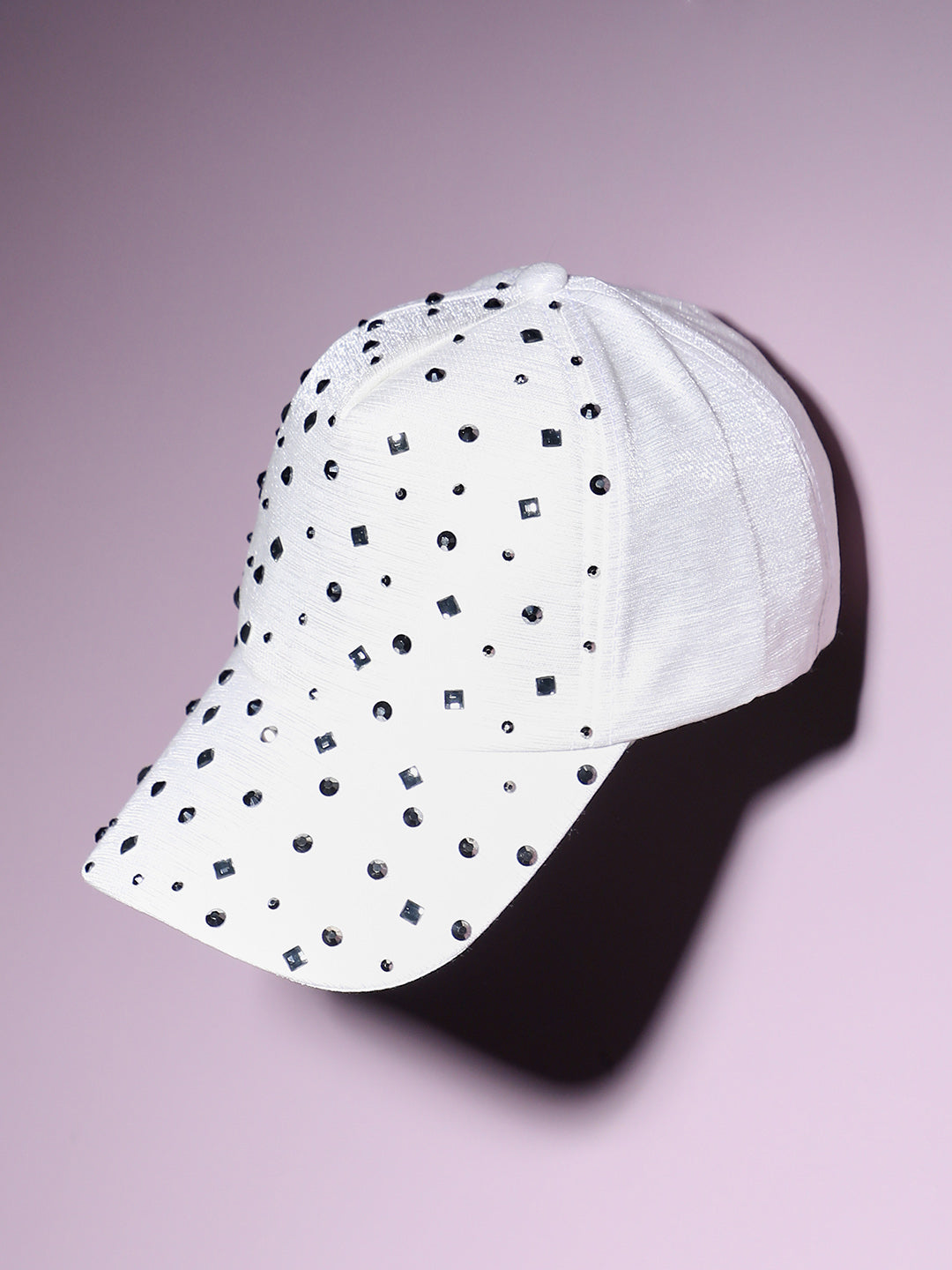 Maxi Studded Baseball Cap - White