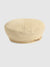 Women's Rhinestone Chain Beret Hat - Cream