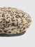 Women's Leopard Print Beret Hat - Beige