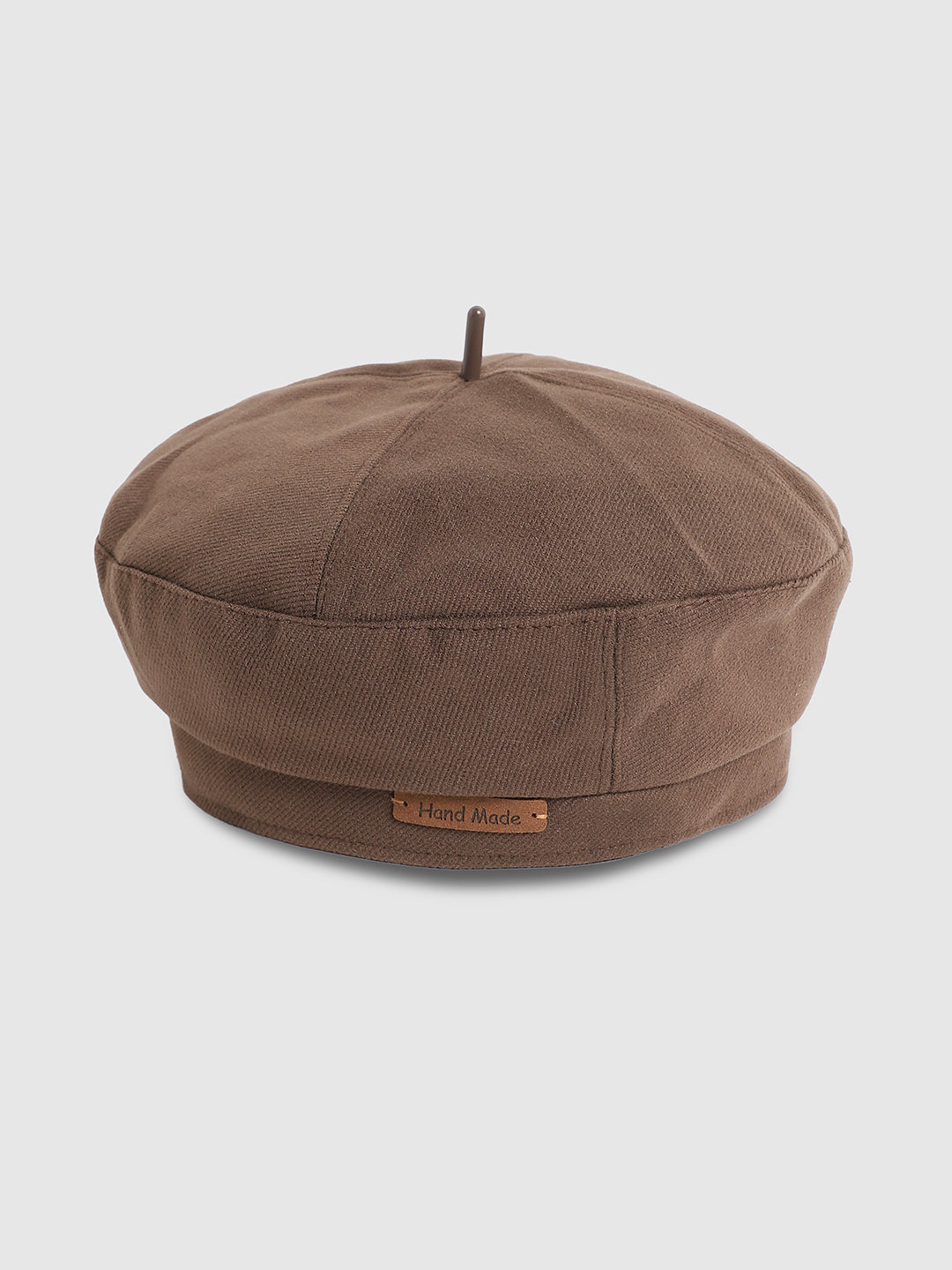 Pin Tipped Beret Hat - Coffee Brown