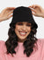 Women's Self-Design Patched Bucket Hat - Black