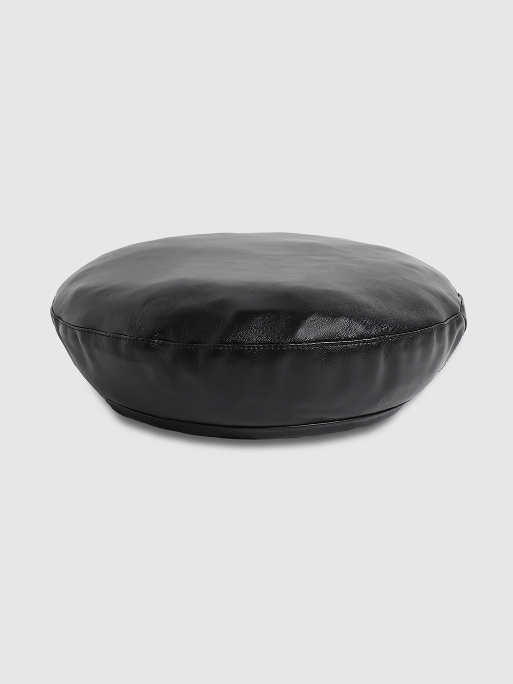 Flat Grain Beret Hat - Black