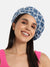 Women's Rhombus Weave Beret Hat - Blue & White