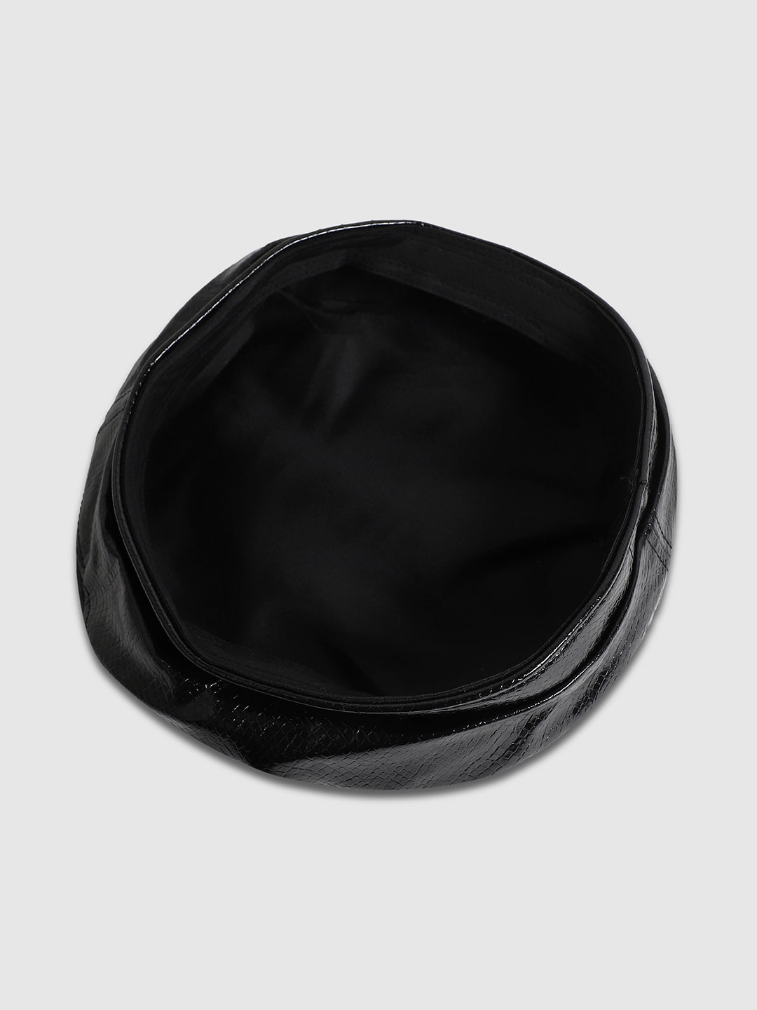 Pebbled Beret Hat - Black