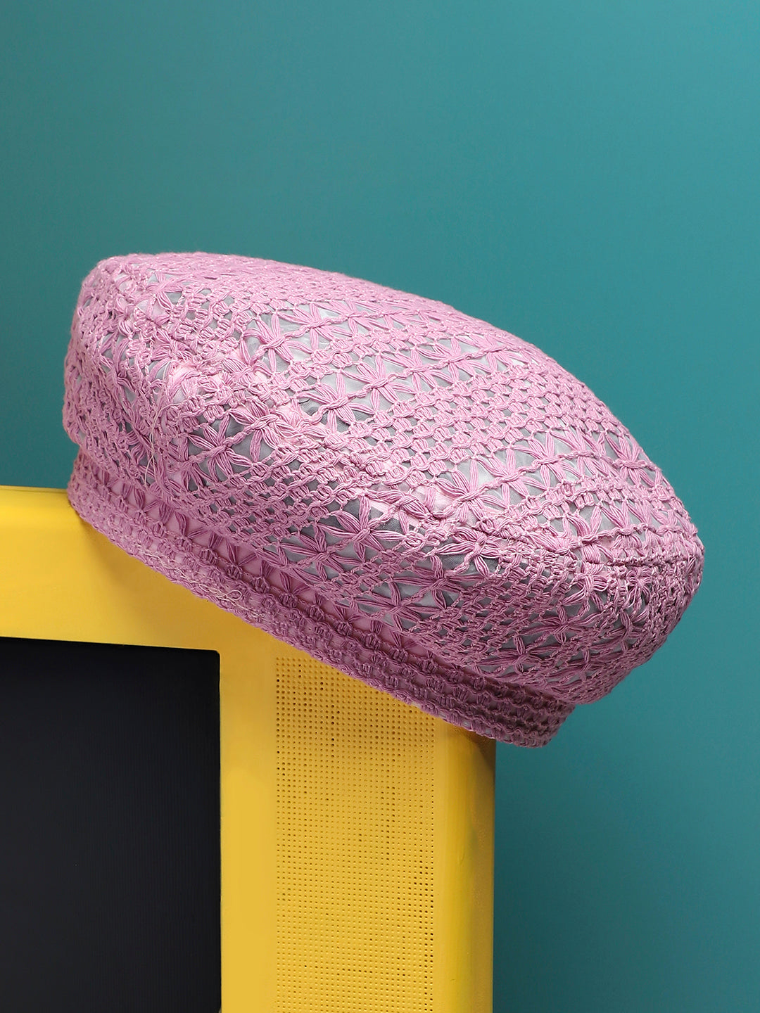 Self-Design Beret Hat - Pink