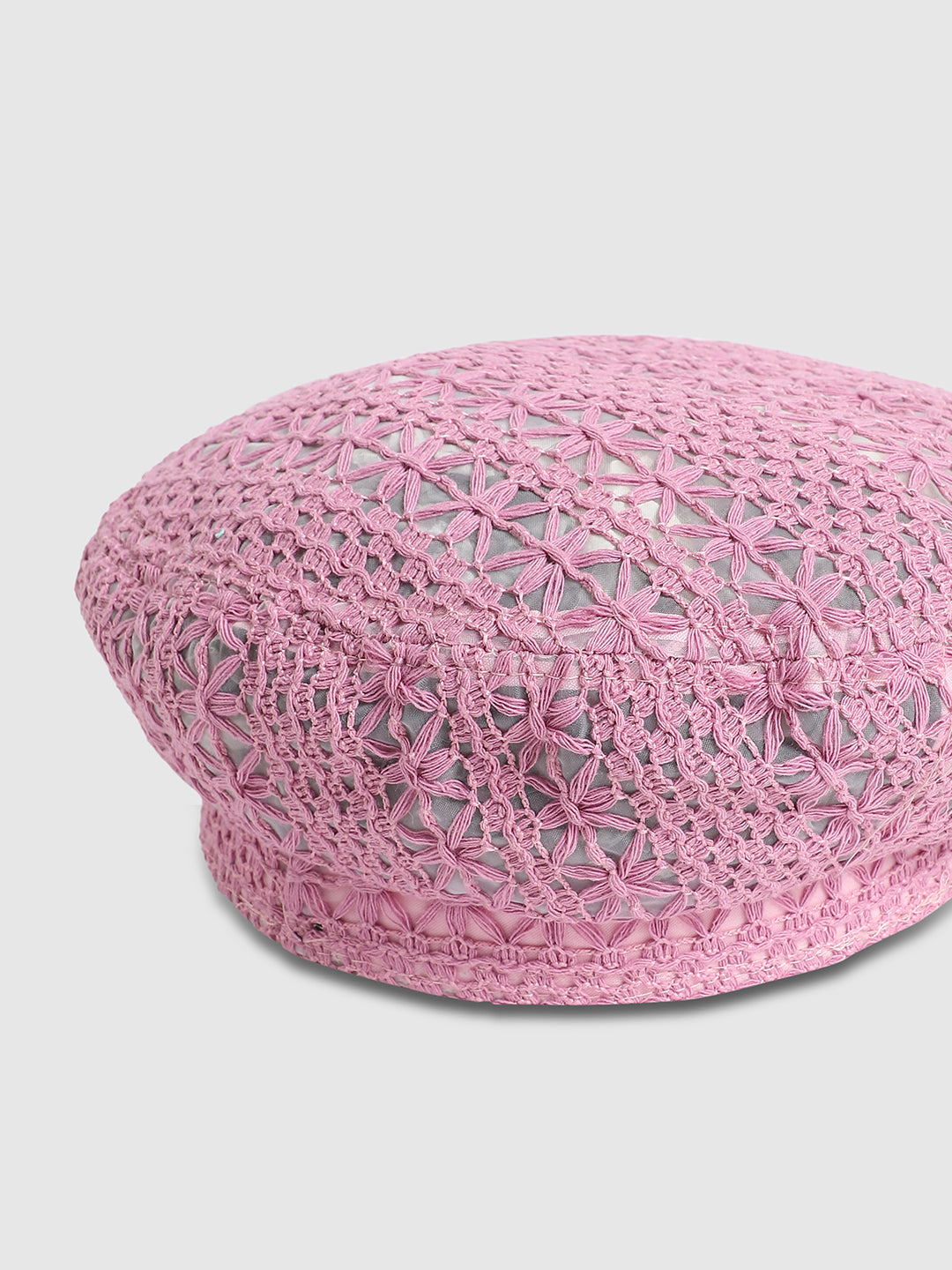 Self-Design Beret Hat - Pink