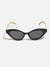 Black & Gold Frame Tinted Lens Cat Eye Sunglasses