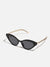 Black & Gold Frame Tinted Lens Cat Eye Sunglasses