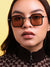 Brown Lens Black Colour Oversized Sunglasses