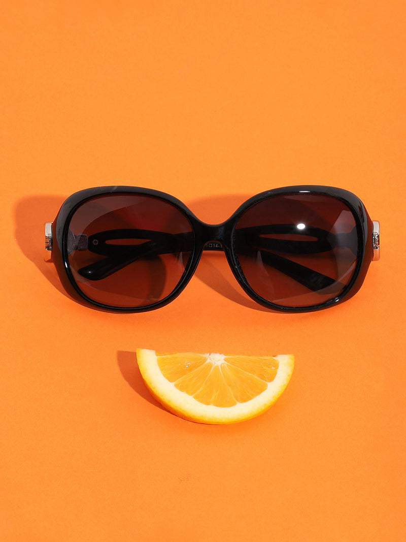 Tinted Lens Black Frame Oversized Sunglasses