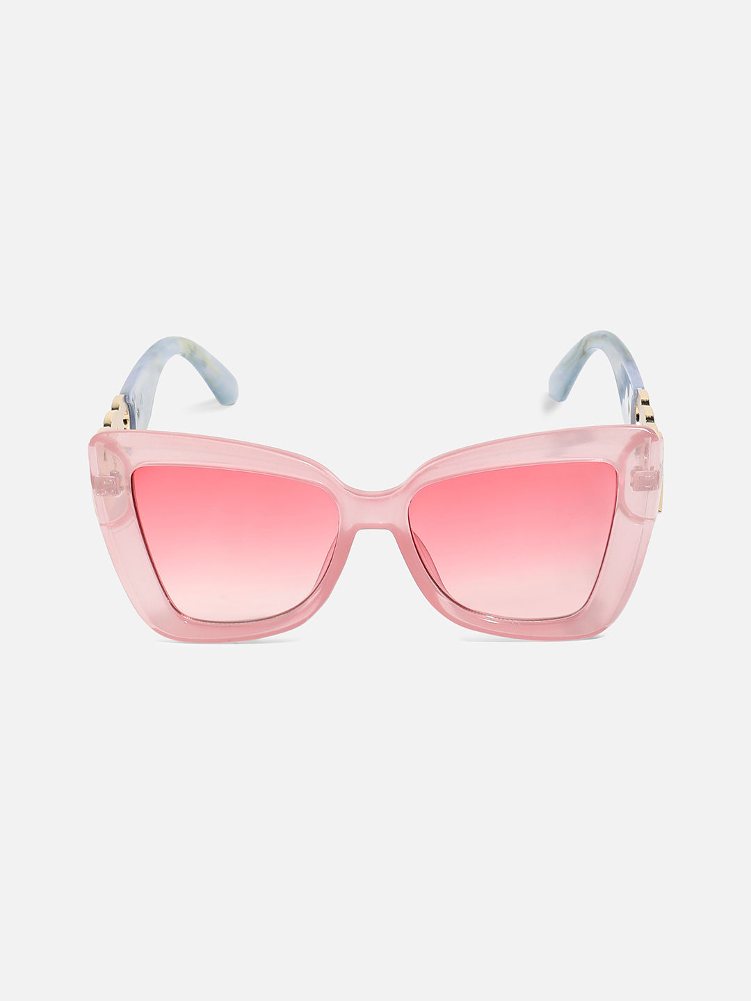 Marble Oversized Sunglasses - Pink & Grey