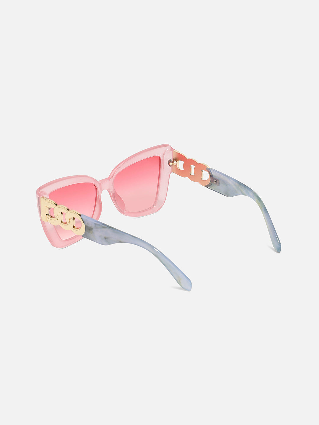 Marble Oversized Sunglasses - Pink & Grey