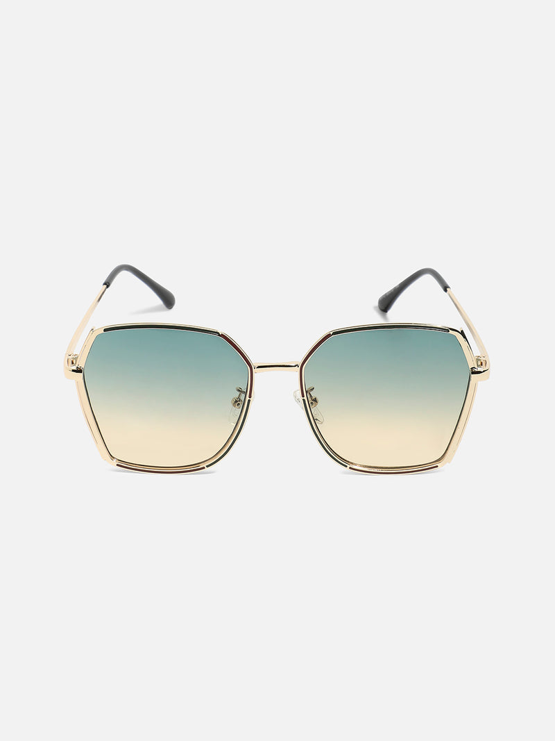 Gradient Oversized Sunglasses - Gold
