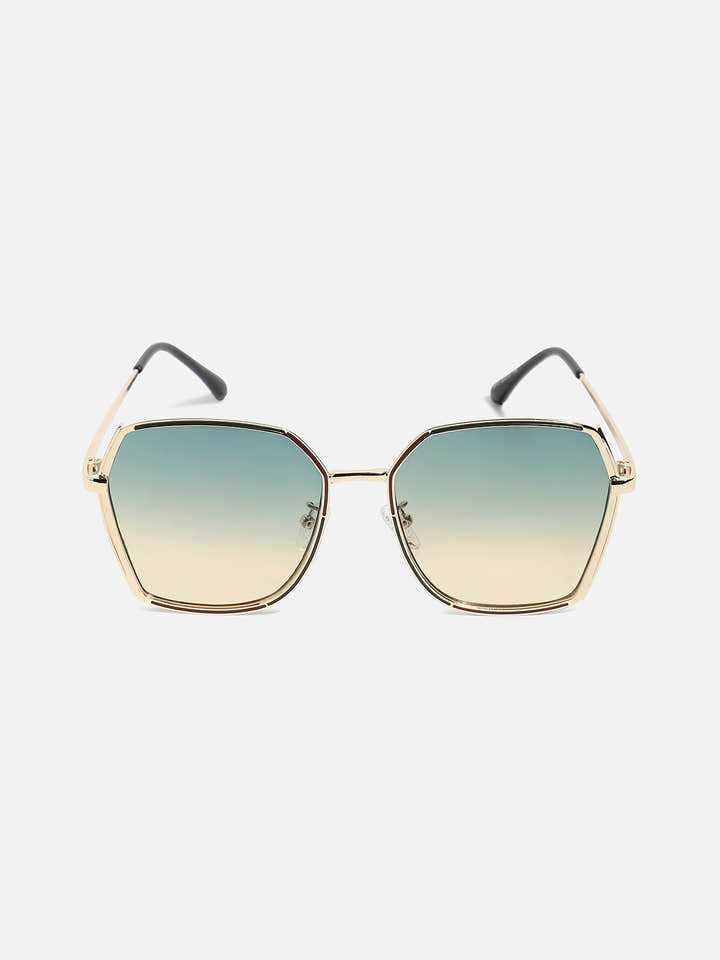 Gradient Oversized Sunglasses - Gold
