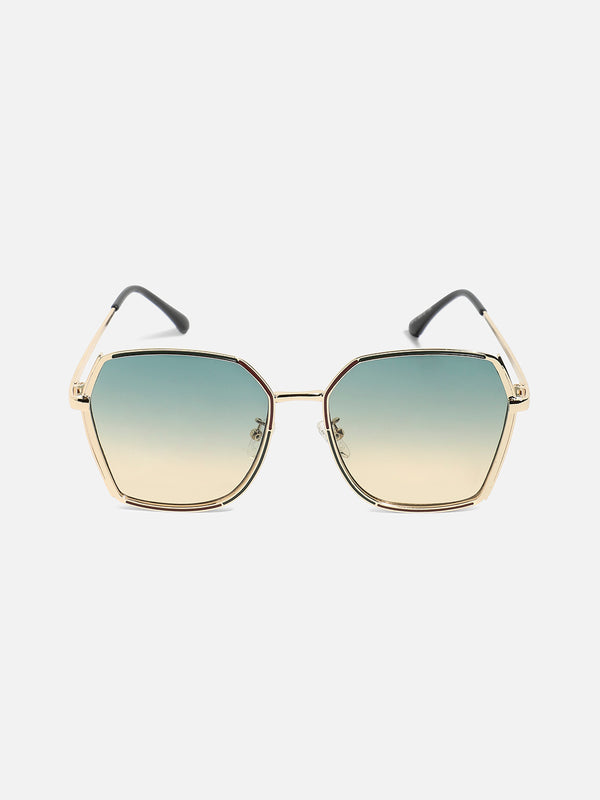 Gradient Oversized Sunglasses - Gold