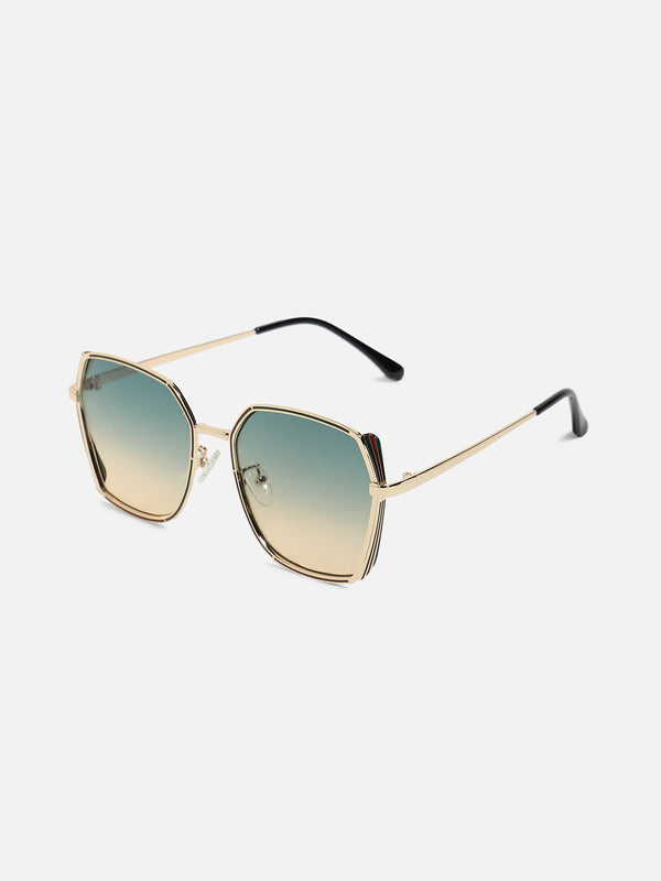 Gradient Oversized Sunglasses - Gold