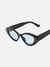 Solid Oval Sunglasses - Black