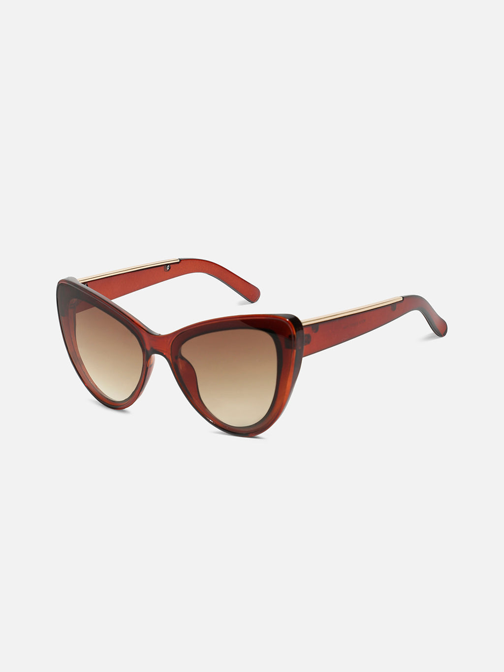 Gradient Cateye Sunglasses - Brown