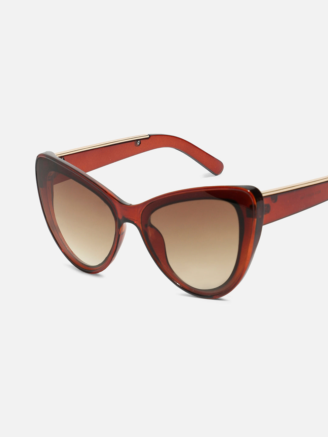 Gradient Cateye Sunglasses - Brown