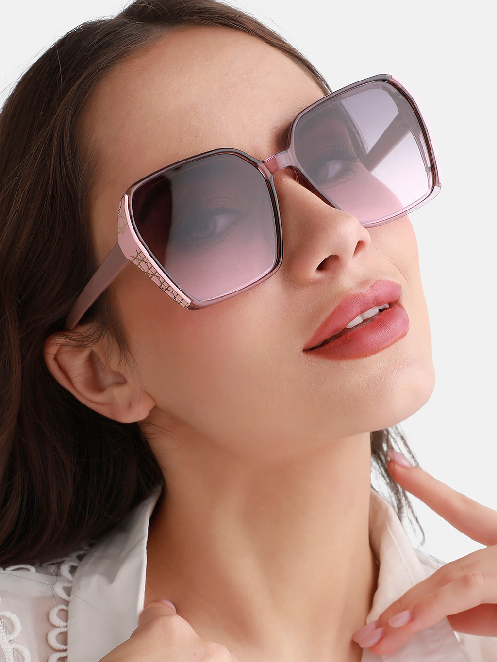 Gradient Oversized Sunglasses - Blush Pink