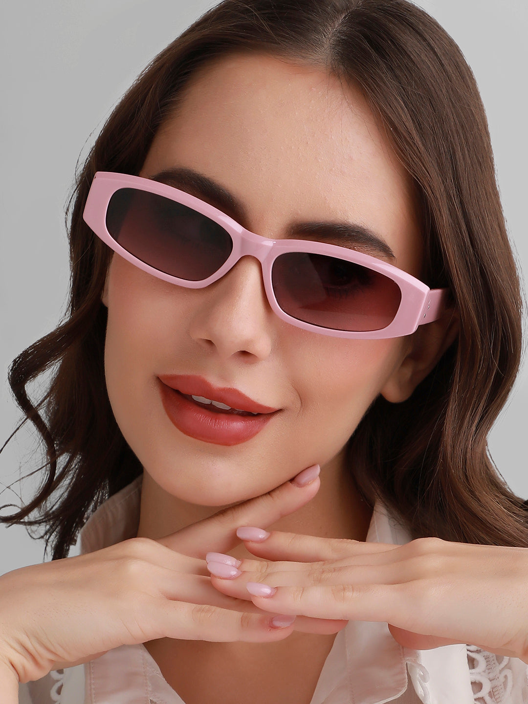 Solid Oval Sunglasses - Blush Pink