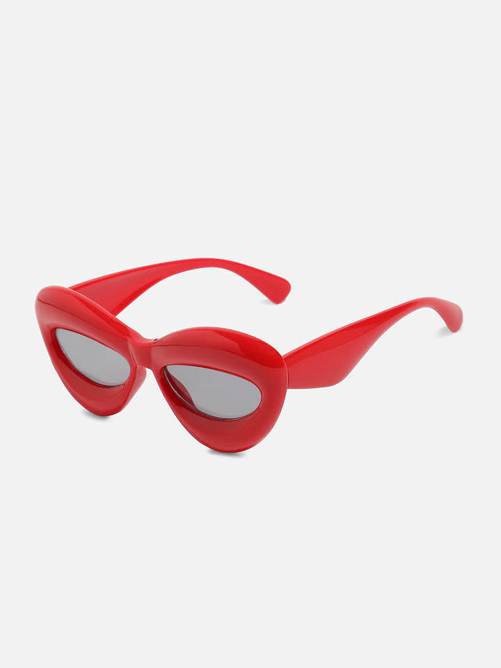 Solid Cateye Sunglasses - Red