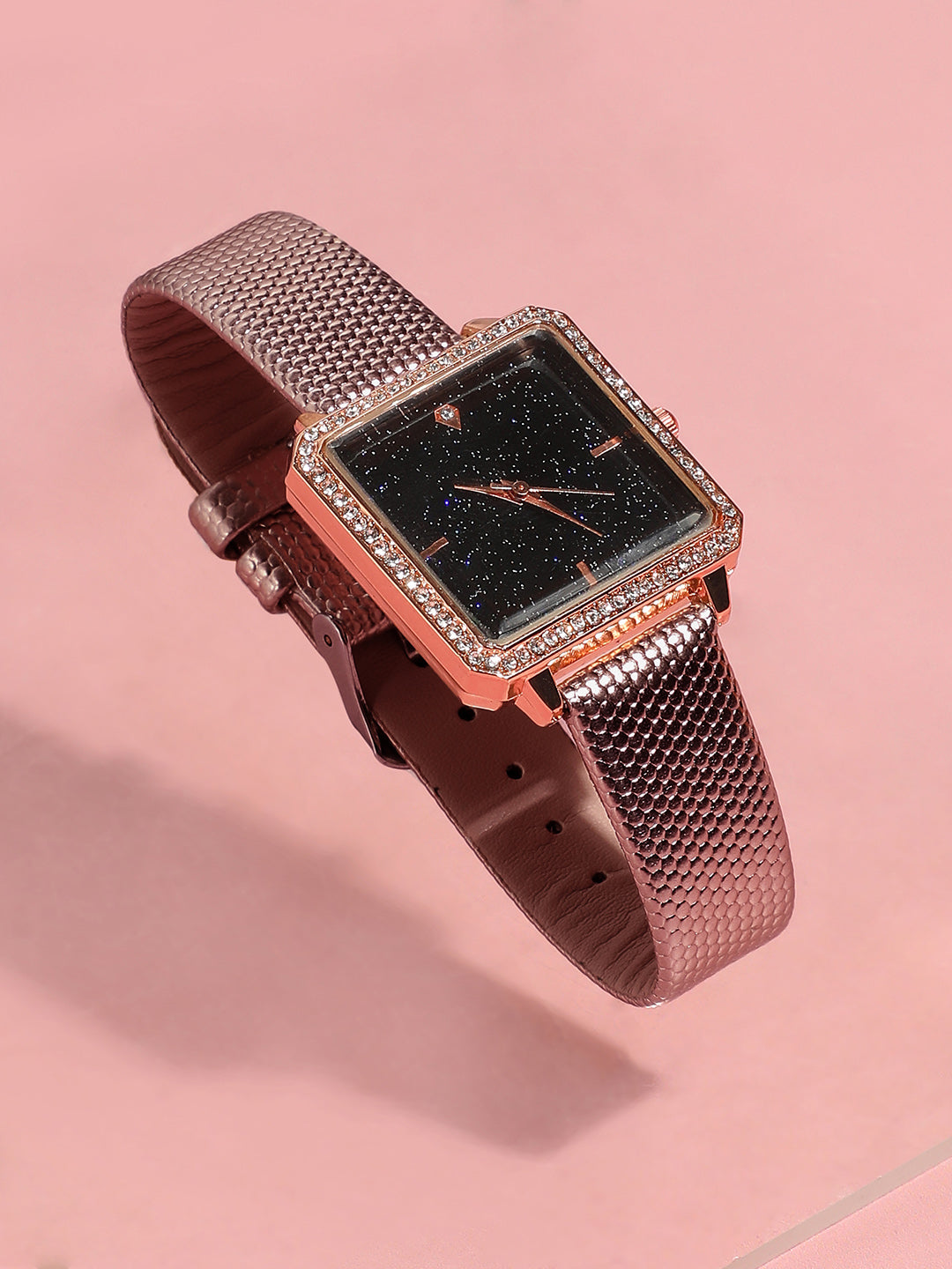 Square Brown Analogue Watch