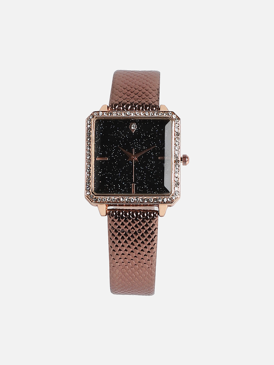 Square Brown Analogue Watch