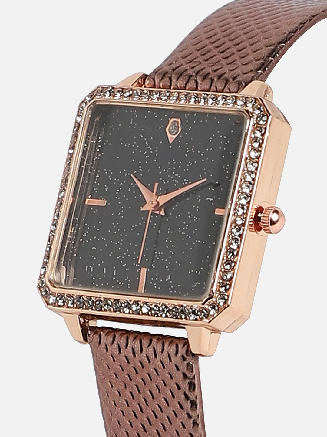 Square Brown Analogue Watch