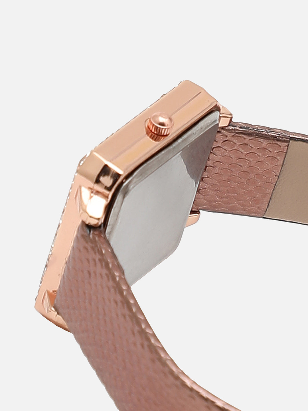 Square Brown Analogue Watch
