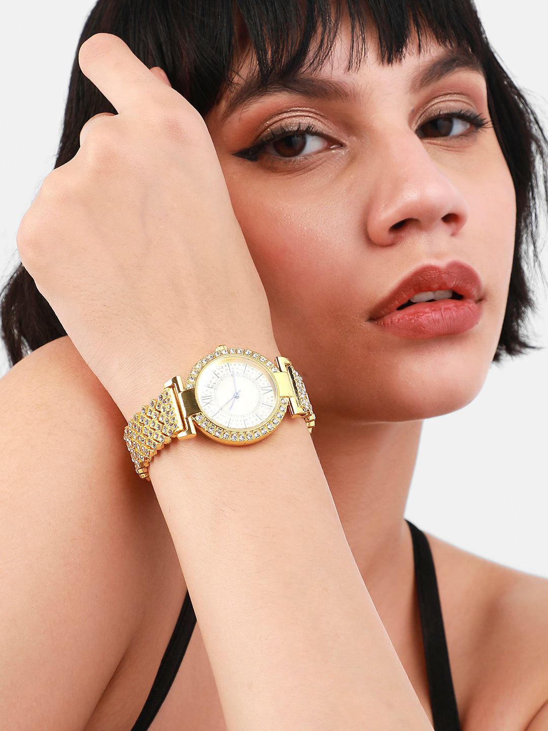 Round Gold Analogue Watch