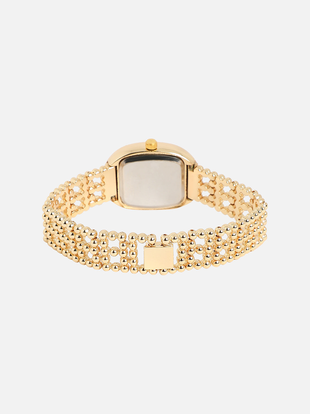 Embellished Oval Watch - Gold