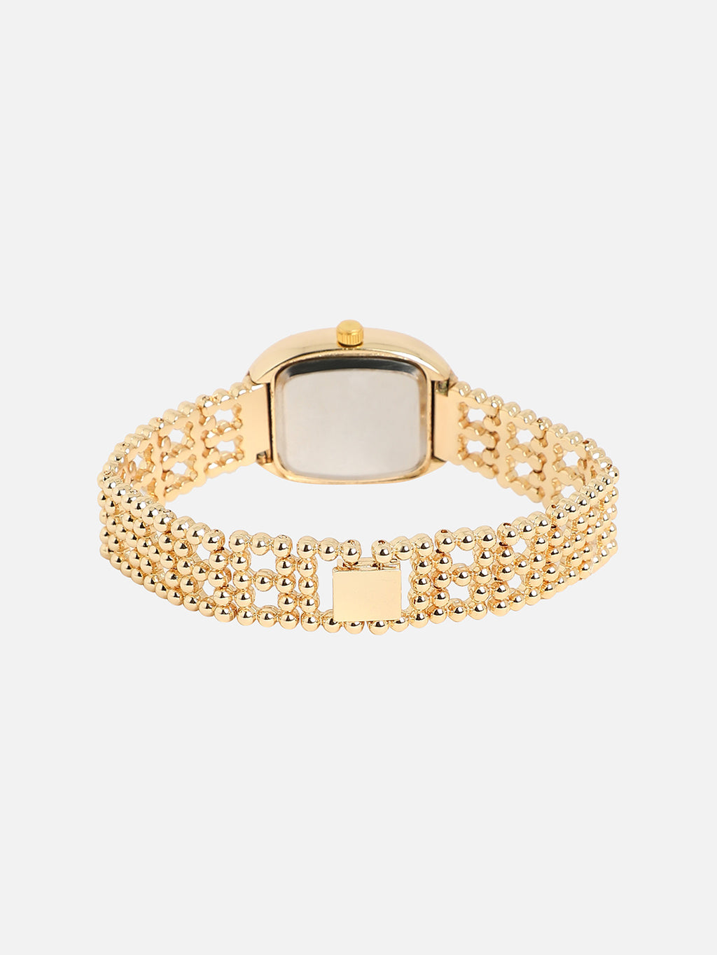 Embellished Oval Watch - Gold