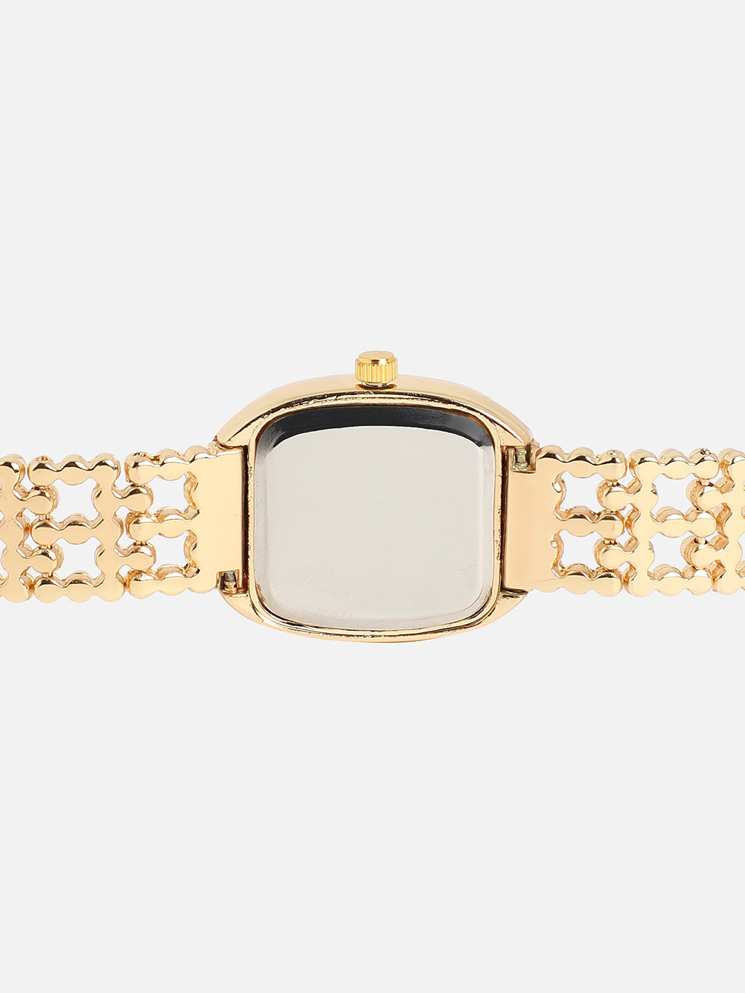Embellished Oval Watch - Gold