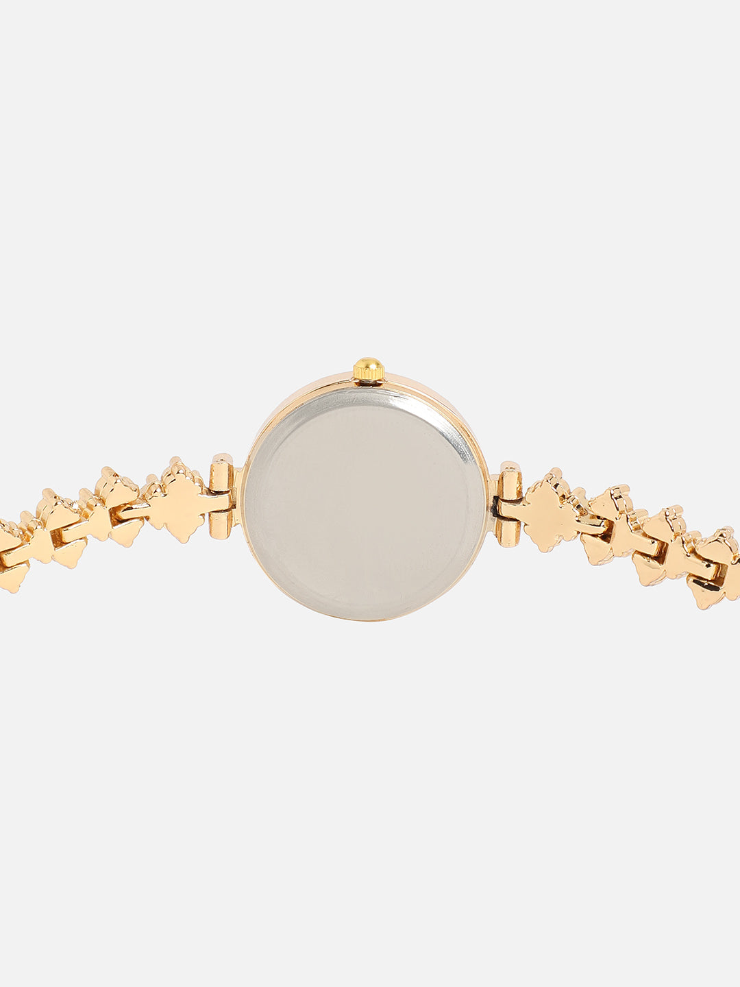 Embellished Round Watch - Gold