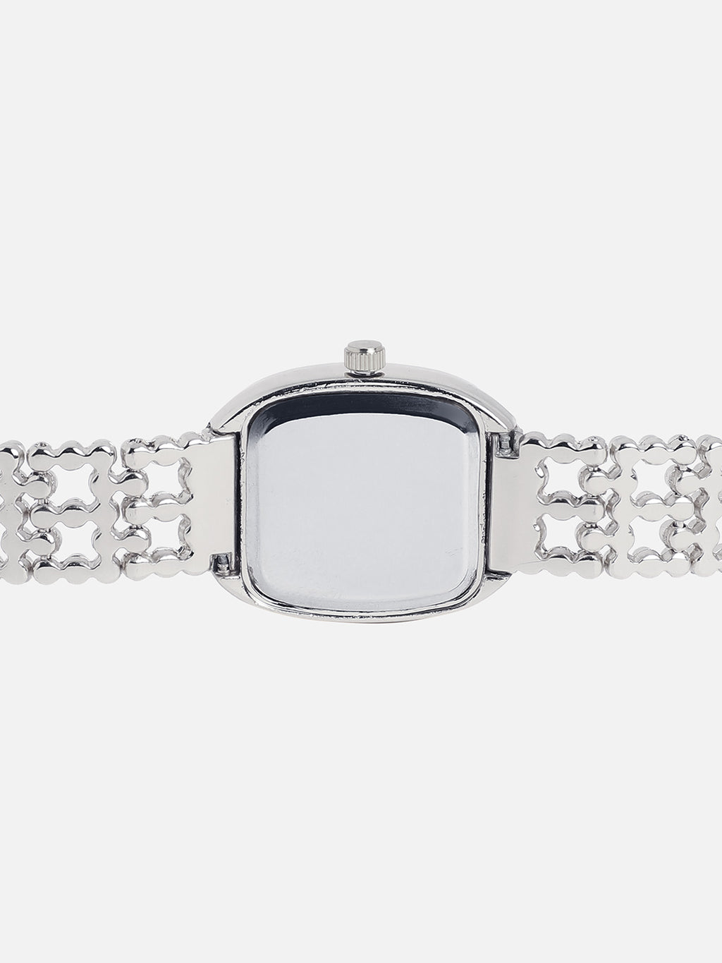 Embellished Oblong Watch - Silver